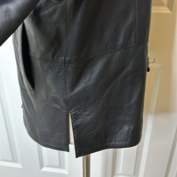 Hugo Boss Select Line Vintage Lambskin Leather Blazer Jacket Black Women’s Sz38 - Picture 5 of 11